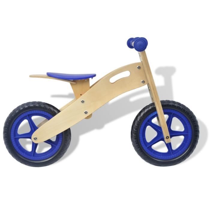 Velo D Equilibre En Bois Bleu Achat Vente Draisienne Cdiscount