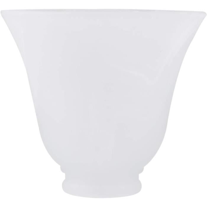 Abat-jour En Verre Brillant Blanc Albâtre 165mm En Forme De Cloche Pour Ampoule E27 – Élégant Pour Suspensions