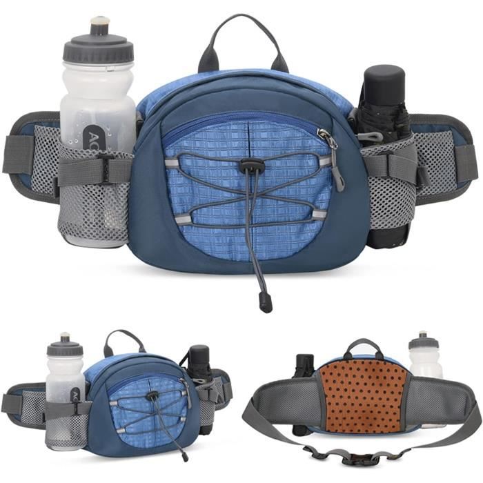 Sac banane de randonnée avec porte-bouteille d'eau pour sports de plein