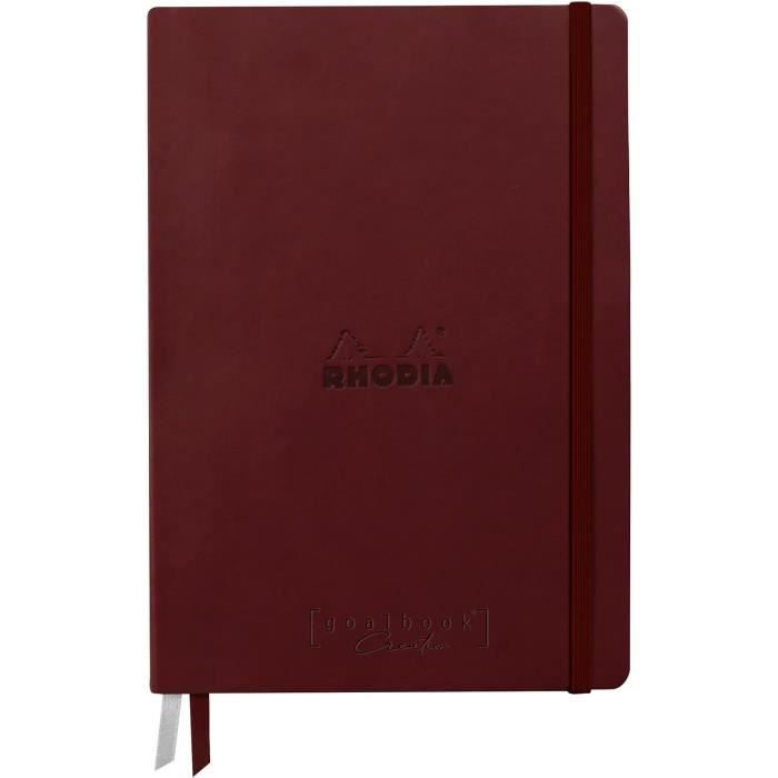RHODIA 117744C Carnet Souple Bullet Journal Goalbook Taupe A5 Pointillés Dot 240 pages Papier