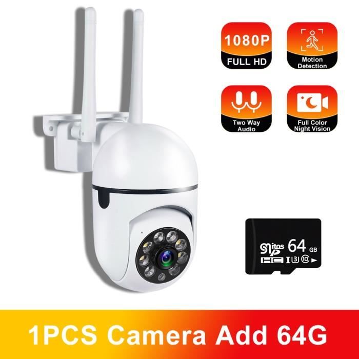 Tempo DI SALDI Caméra sans Fil À Moteur IP pour iOS Et Android Vidéo Surveillance WiFi, 1080p, Seulement Mouvement