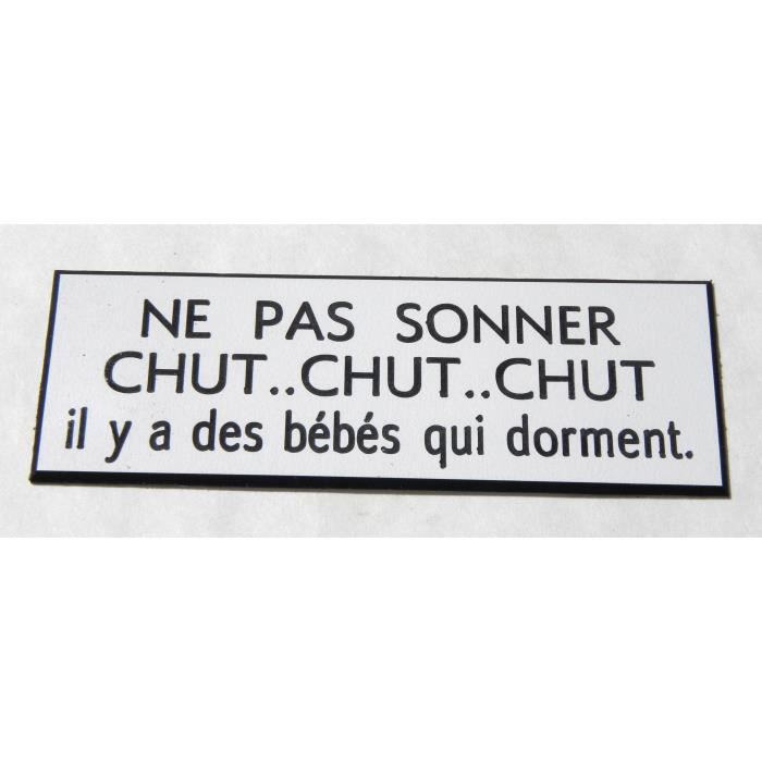Plaque Signaletique Ne Pas Sonner Bebe Dort Cdiscount