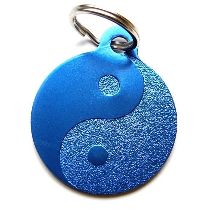 1 MÉDAILLE gravée pour chien YING YANG