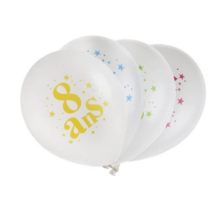 8 Ballons D Anniversaire 8 Ans Cdiscount Maison