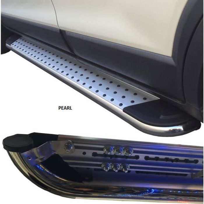 Marche-pieds Latéraux Pour Hyundai Kona 2017-2023 - 2 Pièces, Antidérapants, En Acier Inox Et Aluminium