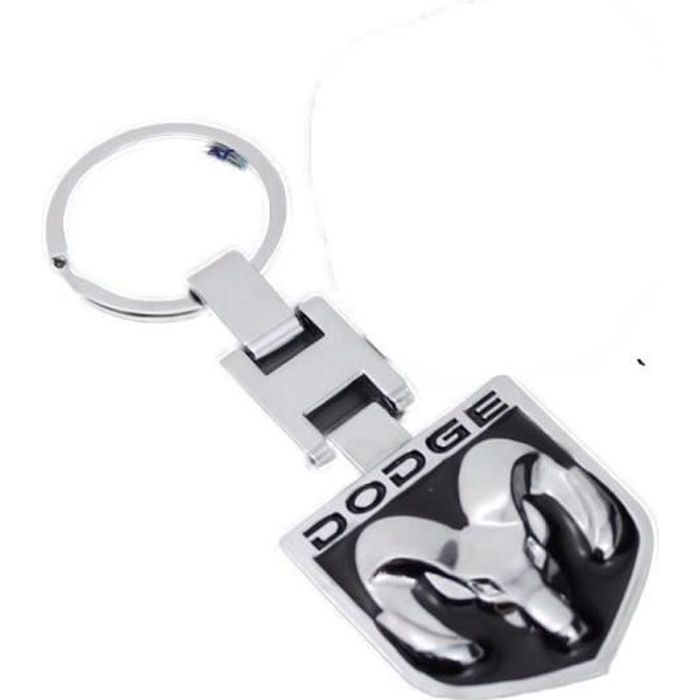 porte clé dodge belier double face chrome auto americaine usa