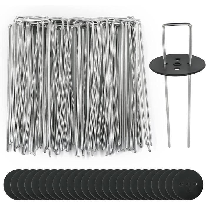 Fayemint 50 Pièces Piquets De Fixation En Acier, Ancrages Au Sol En Acier, Ancrages Au Sol