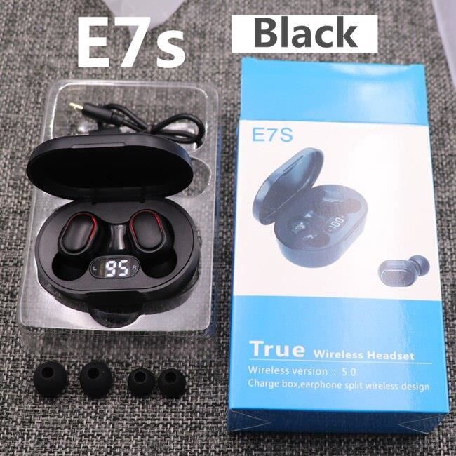 New E7S BLACK couteurs sans fil Bluetooth 5.0 TWS A6S pour