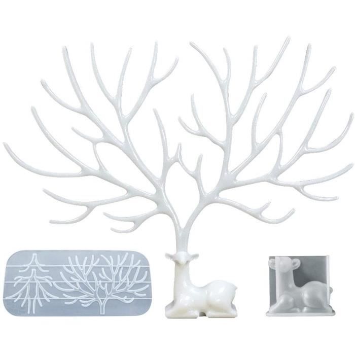 2 Moules Silicone Cerf De Noël Zalati - Pour Résine, Bougies, Savon | Loisirs Créatifs