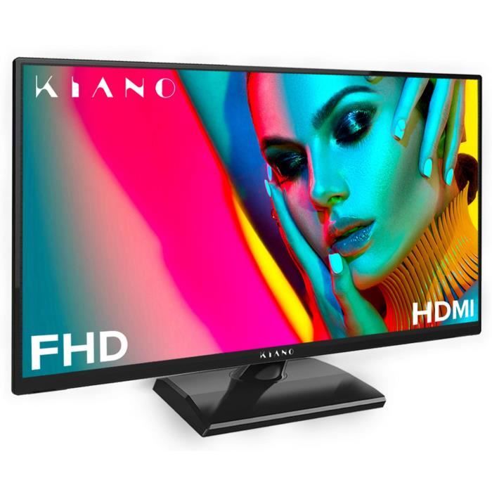 Kiano Slim TV 22 Pouces [55 cm, Full HD] (Triple Tuner, DVB-T2, CI, CI+)  Lecteur Multimédia Via Port USB Téléviseur 22 Pouces (PVR, - Cdiscount TV  Son Photo