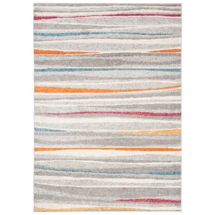 Tapis Salon Chambre Ado Tapiso Cosmo Moderne Abstrait Raye Orange Rose Bleu Gris Creme Doux 200 X 300 Cm Achat Vente Tapis Soldes Sur Cdiscount Des Le 20 Janvier Cdiscount