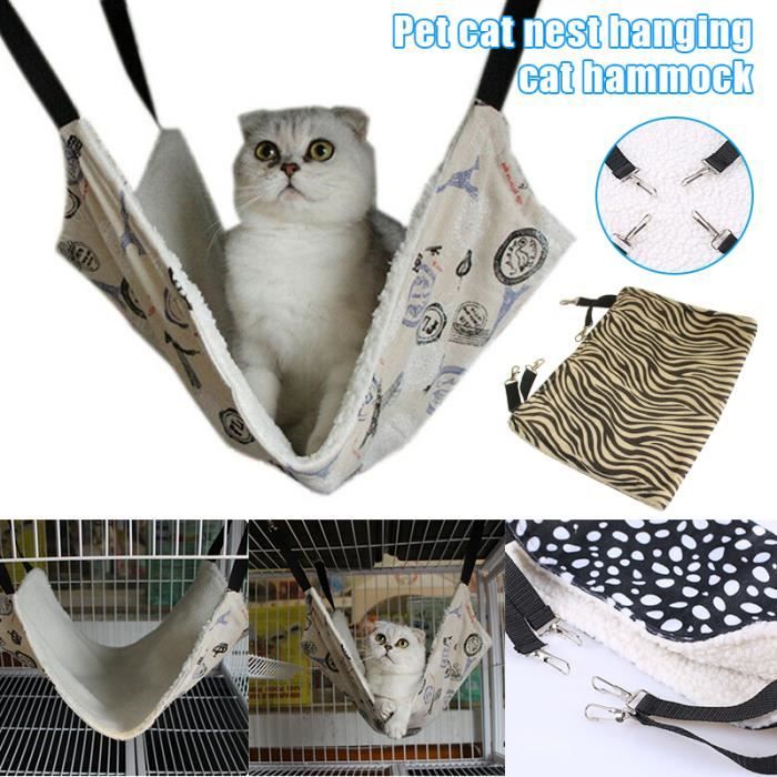 Tlgv Hamac Pour Chat J2y Grand Lit Balancoire Motif Leopard Cage A Couette Furet Pour Animal Domestique Cdiscount