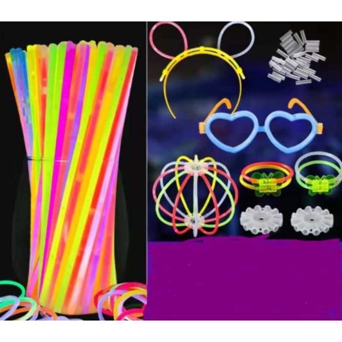 50 Pièces Fluorescent Bracelet Lumineux Fluo Soiree Sacs de Fête Cadeaux  Pochette Anniversaire Enfant Invite Surprise Goodies pour. - Cdiscount  Maison