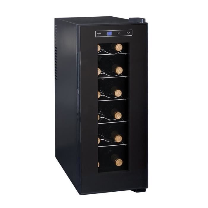 Cave à vin 12 bouteilles effet Peltier température réglable de 11 à 18