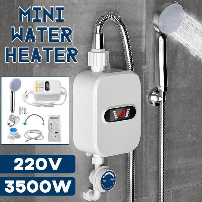 Chauffe-eau électrique instantané polyvalent sans réservoir, douche chaude  domestique, chauffage 3s, 220V, 3500W, HOShower