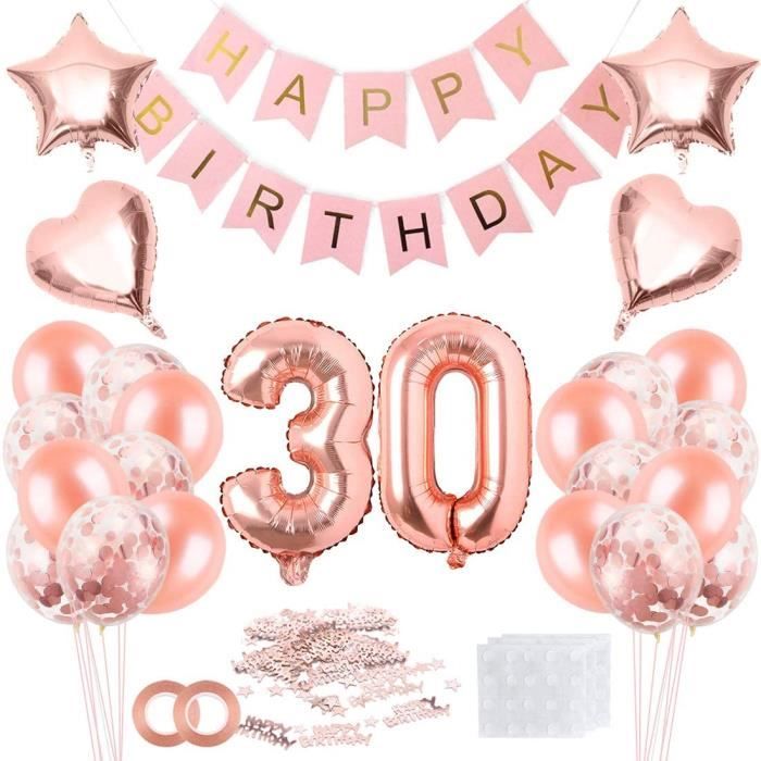 30 Ans Decorations Anniversaire Banniere Joyeux Anniversaire Ballon Helium Chiffres 30 Xxl Confettis Latex Rose Or Numero Tableau D Cdiscount Maison 30 Ans Decorations Anniversaire Banniere Joyeux Anniversaire Ballon Helium Chiffres 30 Xxl Confettis Latex Rose Or Numero Tableau D Cdiscount Maison