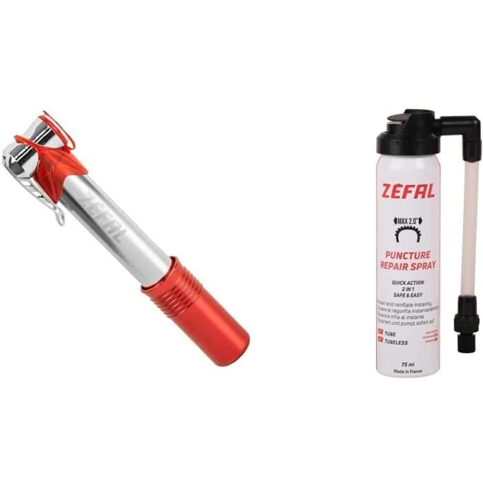 Mini Pompe Zéfal Road Micro Argent – 95g, Compacte, Pour Vélo De Route