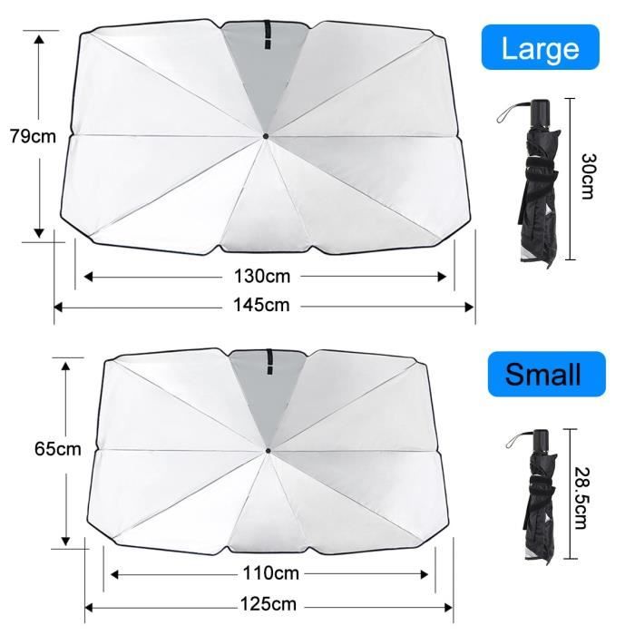 Parapluie De Voiture / Tente De Protection Solaire - Tissu Oxford, Taille Déplié ~4x2.1 M - Portable Et Pliable