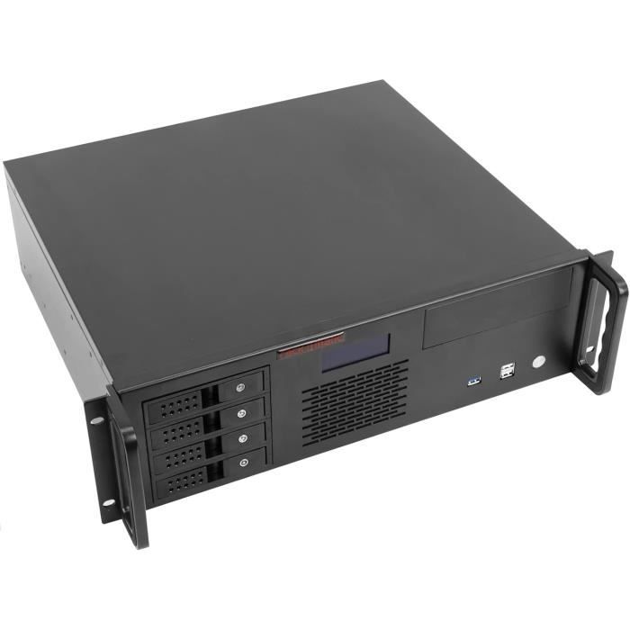 Boîtier châssis rack 19 IPC microATX ATX 3U 2x5.25 5x3.5 profondeur ...