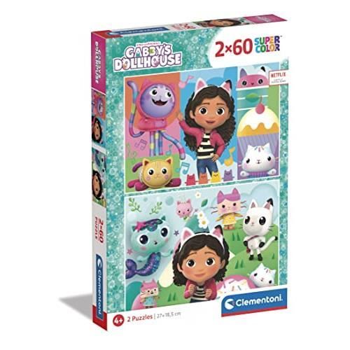 Puzzle - CLEMENTONI - Gabby's Dollhouse - 2x60 pièces - Pour enfants à ...