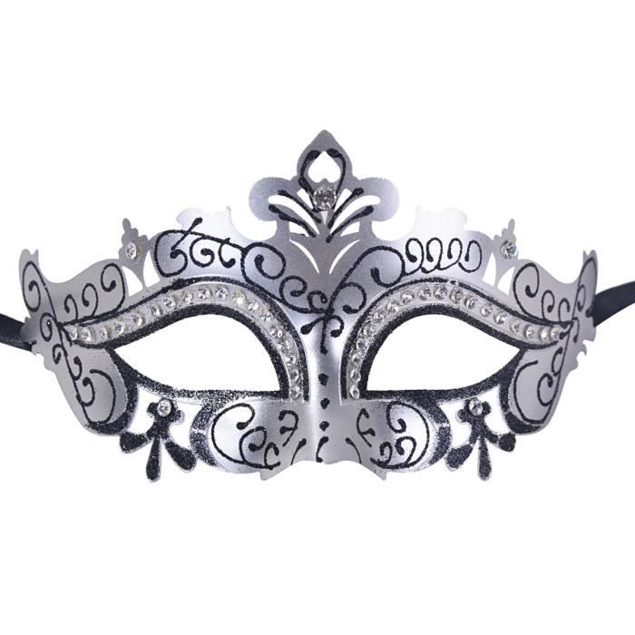 La Femme Est Au Bal Masque Venitien Dessiner Metal Mascarade Cosplay Masque Gray Achat Vente Masque Decoratif Cdiscount