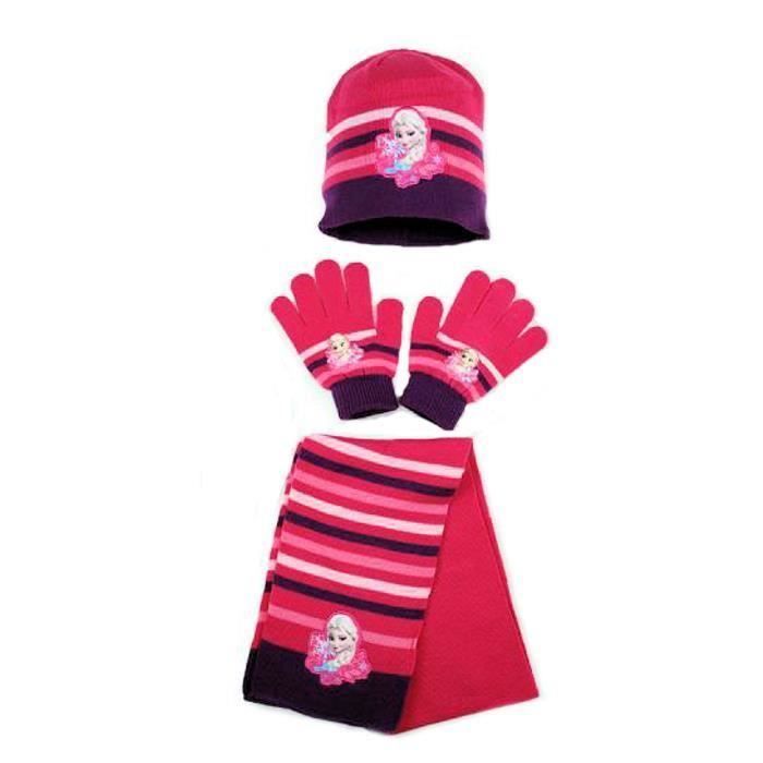 Coffret Echarpe, bonnet et gants polaire enfant fille Hello kitty Rouge