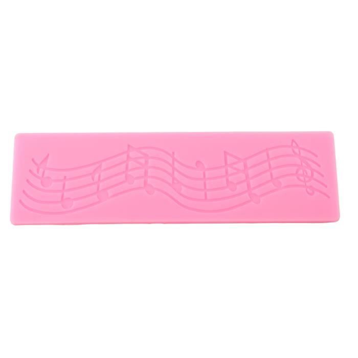Moule à Gâteau Silicone Nikou - Motif Musique Et Dentelle - Résistant -60°C à +200°C - Pour Décoration Pâtisserie
