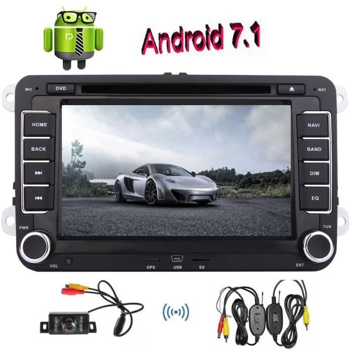 EINCAR AUTORADIO Caméra de recul sans fil Android 7.1 Lecteur DVD de