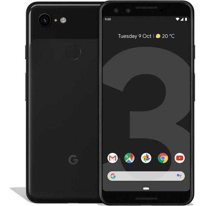 Top achat Téléphone portable Google Pixel 3, 14 cm (5.5"), 4 Go, 64 Go, 12,2 MP, Android 9.0, Noir pas cher Achat Téléphone portable Google Pixel 3, 14 cm (5.5"), 4 Go, 64 Go, 12,2 MP, Android 9.0, Noir pas cher