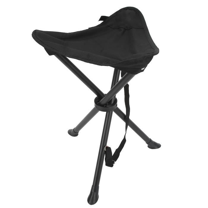 Tabouret De Camping Pliant 3 Pieds – Chaise Trépied Robuste, 200 Kg De Charge, Assise En Oxford Pour Pêche, Chasse, Pique-nique