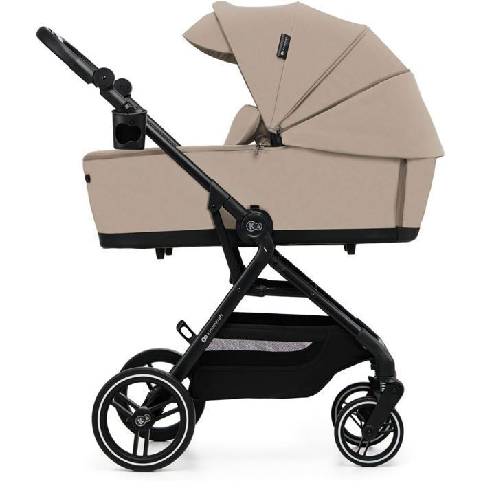 Poussette Kinderkraft YOXI 2 en 1 pliable nacelle siège réversible roues increvables jusqu’à 22 kg Beige