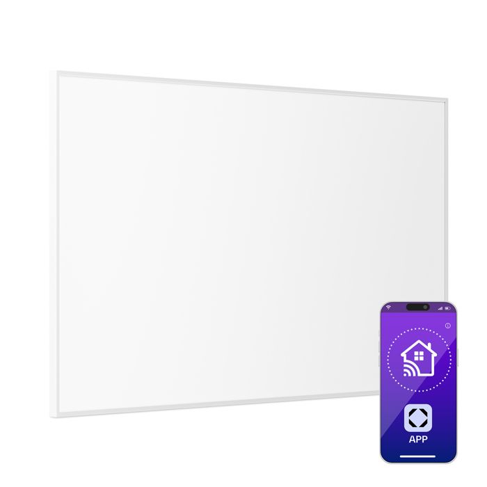 Klarstein Wonderwall Smart radiateur infrarouge 60 x 100 cm contrôle par application 600 W Minuteur hebdomadaire IP24