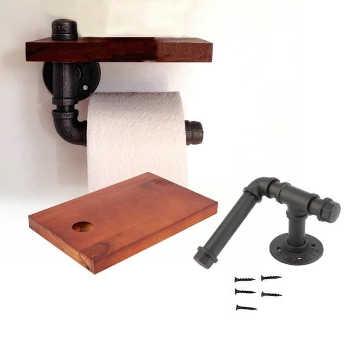 Avoir Images Porte Papier Toilette Mural Retro Industriel Support De Papier dernière par