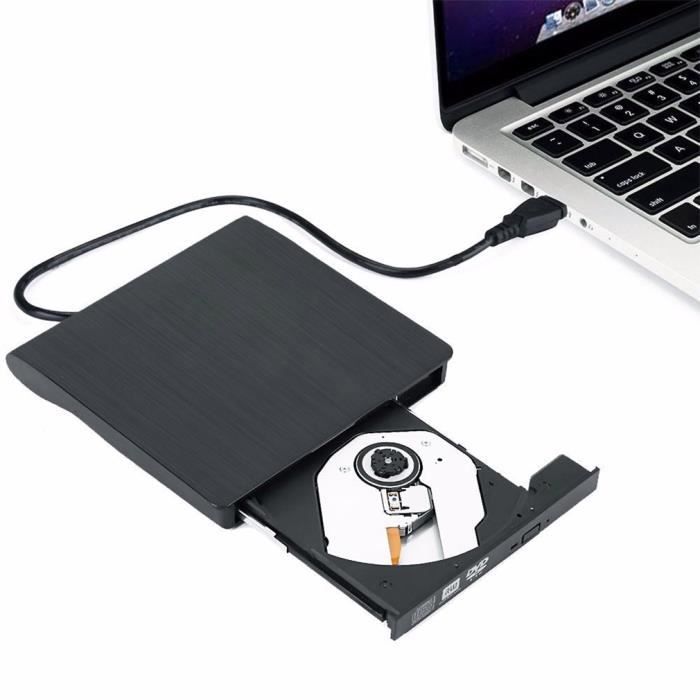 Ultra-mince USB 3.0 CD/DVD-RW Graveur Externe Disque Dur Lecteur Optique pour Ordinateur Portable Mac Netbook