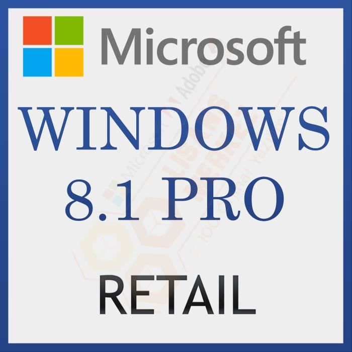 Microsoft Windows 8.1 Pro | Avec Facture | Version complète | Français | Lien de téléchargement de la version DVD d'RETAIL |