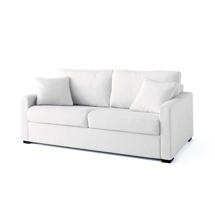 Canapé droit 3 places Blanc Confort