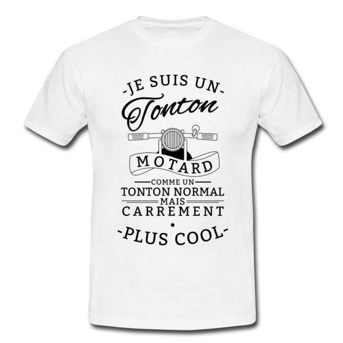 Citation Je Suis Un Tonton Motard Cool T Shirt Homme De Spreadshirt Blanc Cdiscount Bagagerie Maroquinerie