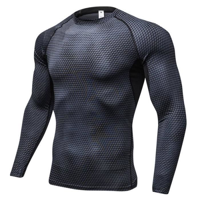 T-shirt de Compression à manches longues pour hommes