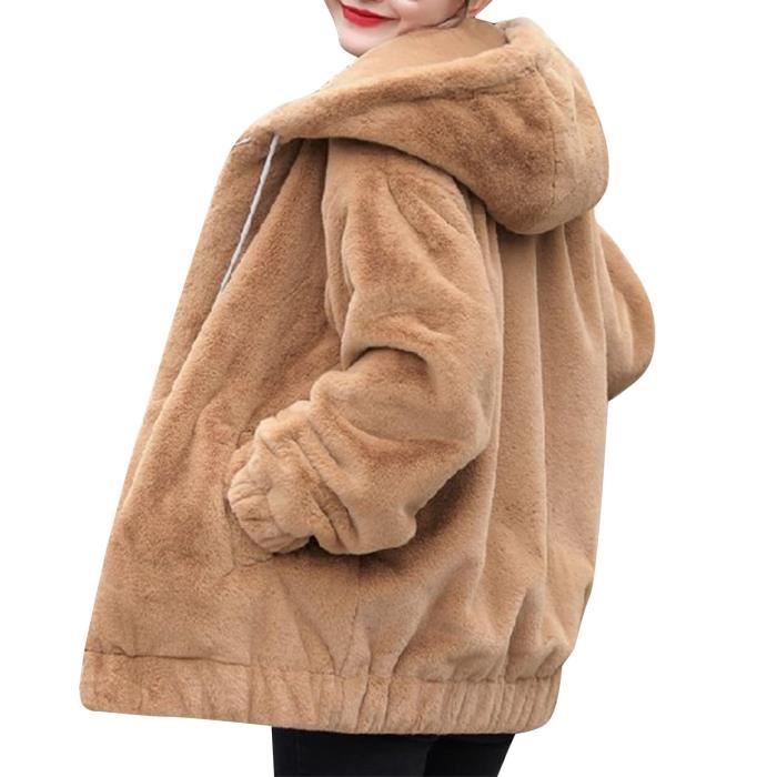 Veste fausse fourrure discount kaki