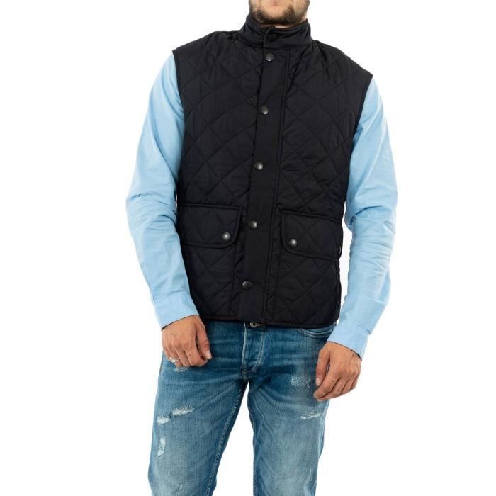 Gilet sans manches Barbour MGI0042 NY71 Navy Homme Col montant Bleu Cdiscount Pret a Porter