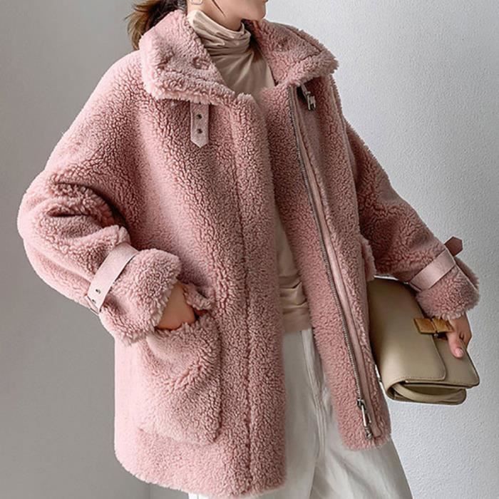 Manteau D'hiver Femme à Capuche - Cardigan Polaire épais - Grandes Tailles - Pour Automne/hiver - Coupe Oversize