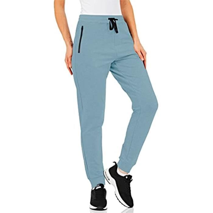 Pantalon Jogging Femme Coton Large – Taille Haute, Doux Et Respirant Pour Sport, Yoga Et Détente