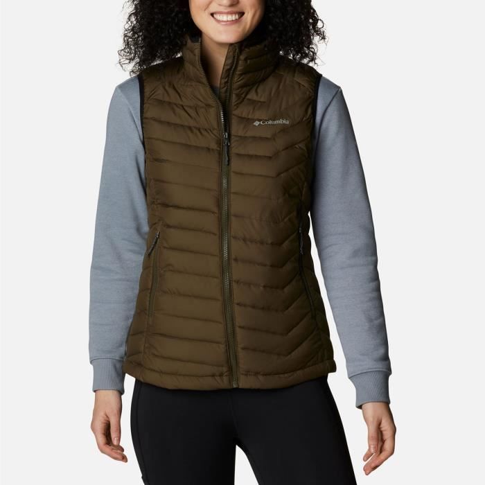 Veste Sans Manches Columbia Powder Lite Olive Green Femme Randonnee Sports d hiver Montagne Vert Cdiscount Sport