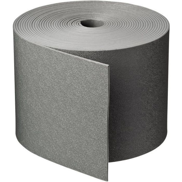 NATURE Bordure de jardin en polypropylène - Epaisseur 3 mm - H 15 cm x 10 m - Gris