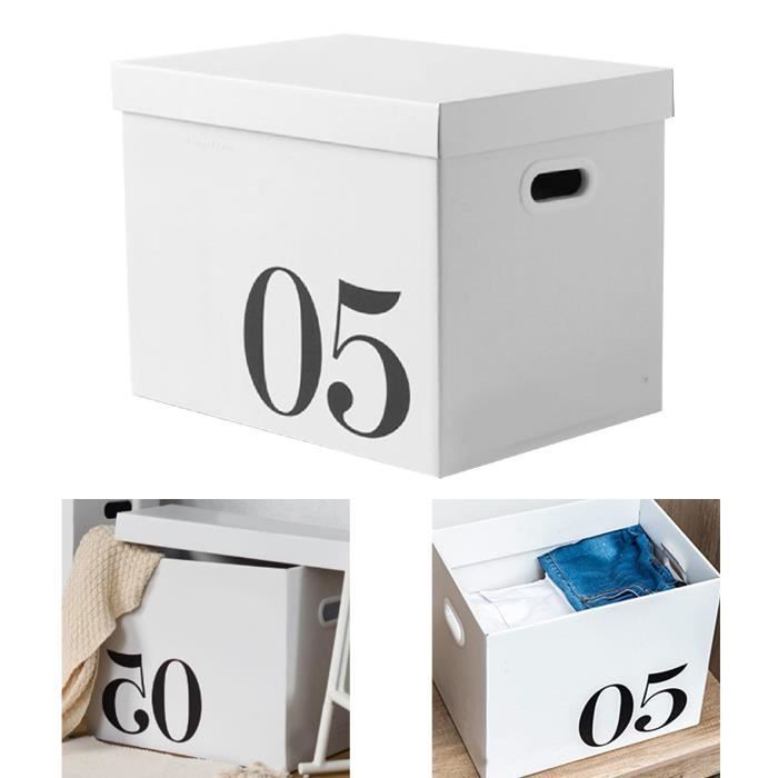 Omabeta boîte de rangement en papier ondulé Boîte de rangement en carton,  boîte de rangement de grande capacité, boîte meuble bac - Cdiscount Maison