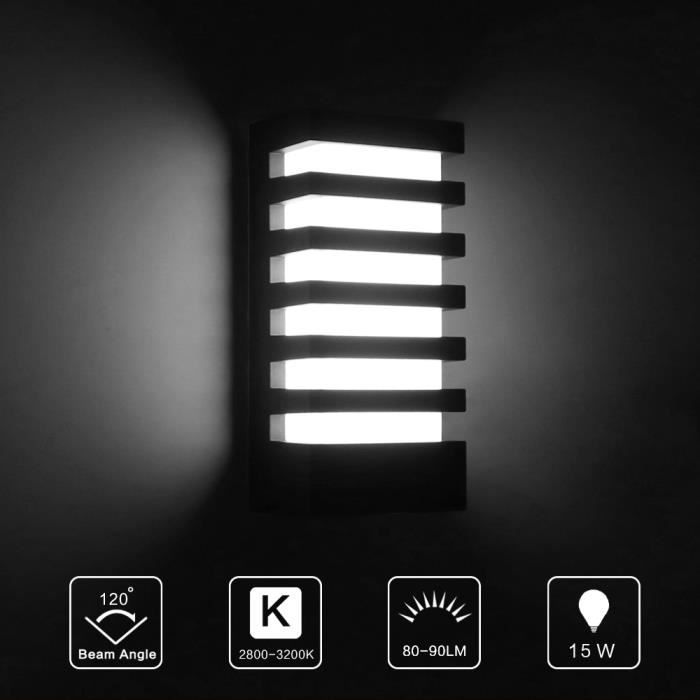 DELIPOP Applique Murale Intérieure LED, 32W 3600LM Lampe Murale Moderne, Luminaire Mural en Aluminium pour Chambre Cuisine Couloir Escalier Salon, 6500K Lumière Blanche Froide