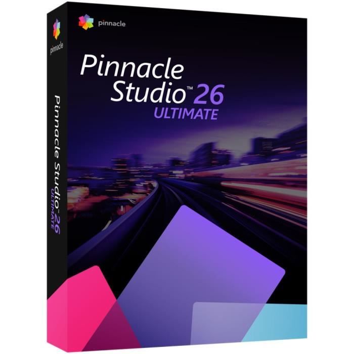 Logiciel de montage vidéo – Pinnacle – Studio 26 Ultimate – Licence perpétuelle – 1 poste – Téléchargement