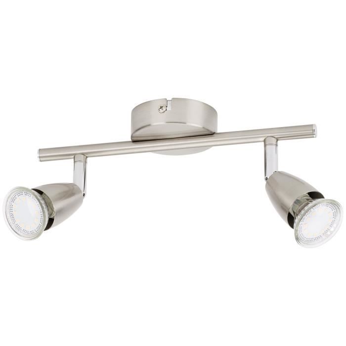 PROLIGHT - Spot led GU10 2x3W acier brossé