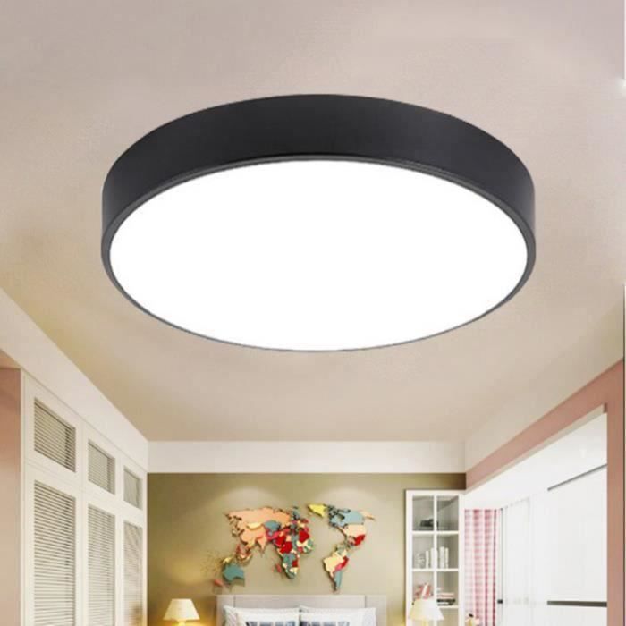 Moderne Led Plafonnier Rond Simple Lampes Ultra Mince Pour Salle A Manger Balcon Chambre Salon Noir Plat 40cm 20w Lumiere Achat Vente Moderne Led Plafonnier Rond Soldes Sur Cdiscount