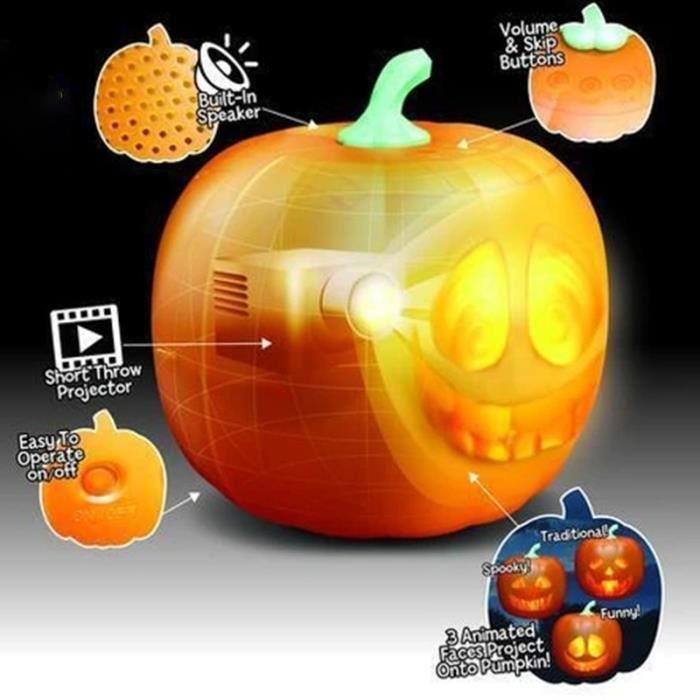Lampe De Projection De Citrouille A Led Animee Veilleuse De Decoration Lampe De Nuit Pour Halloween Fete De La Maison B Cdiscount Maison